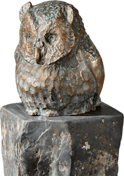 Bronzefigur »Eule« von Martin Schliessler