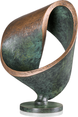 Bronzefigur Möbiusschleife von Hans Nübold