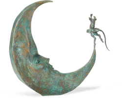 Bronzefigur Danse avec la Lune von Agnès Boulloche