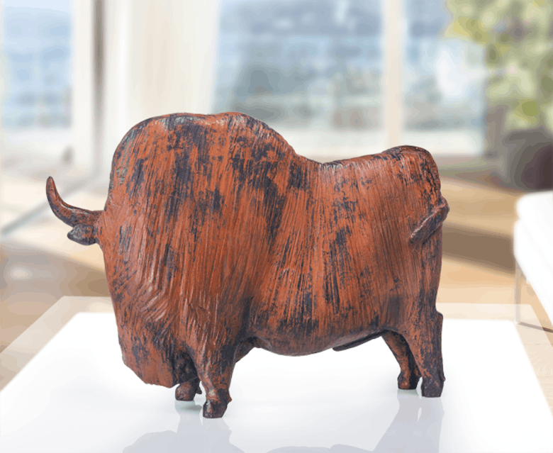 Bronzefigur Großer Stier von David Laugomer