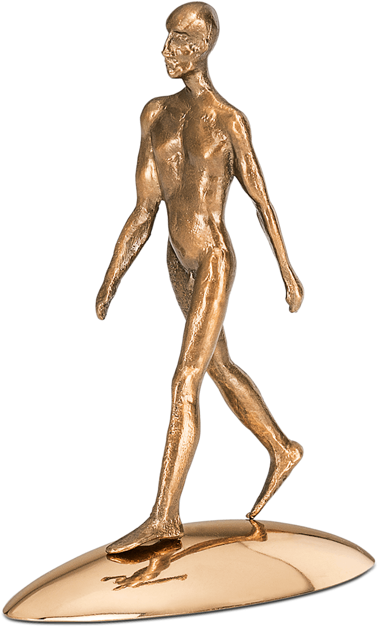 Bronzefigur Reflection of being (him) von Michal Trpák