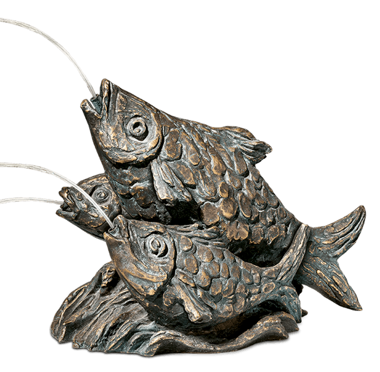 Bronzefigur »Fische« aus dem Atelier Strassacker