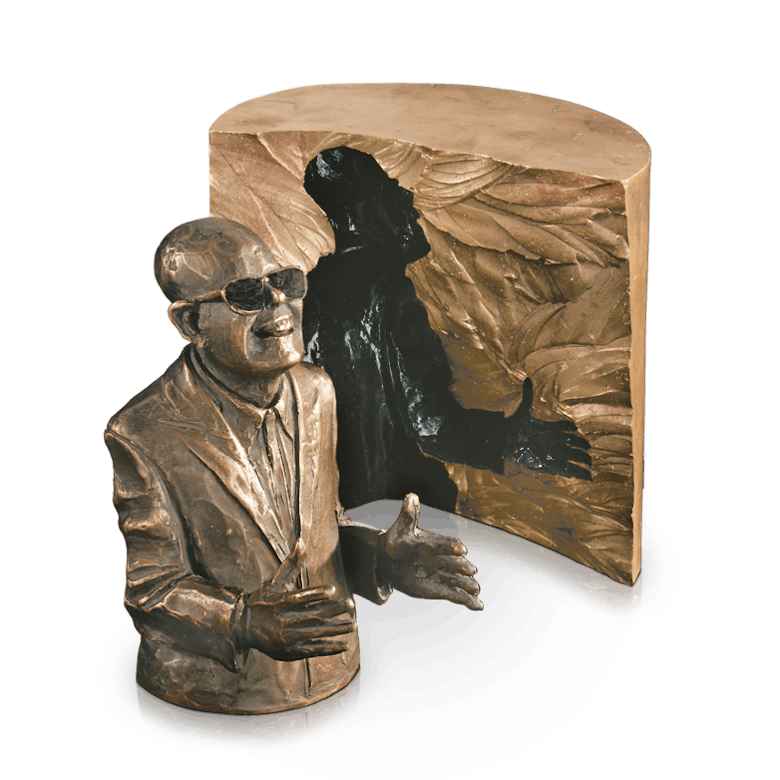 Bronzefigur Der Schwätzer von Guido Messer