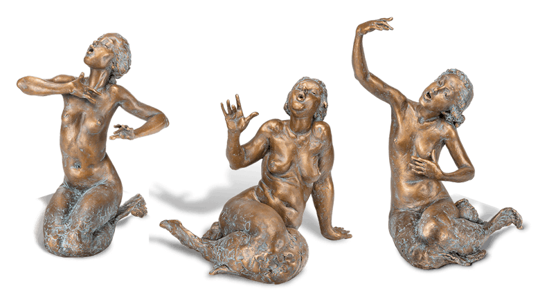 Bronzefigur-Set »3 Sirenen« von Pawel Andryszewski