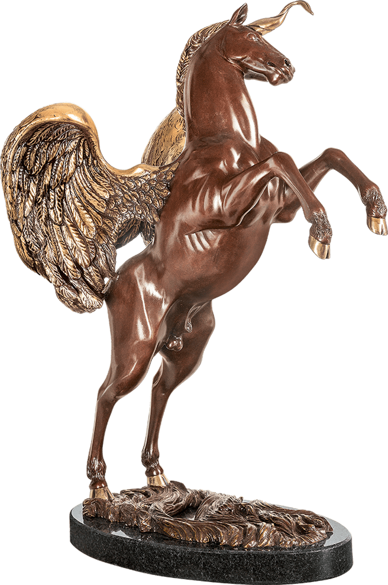 Bronzefigur Mein Einhorn Pegasus von Ernst Fuchs