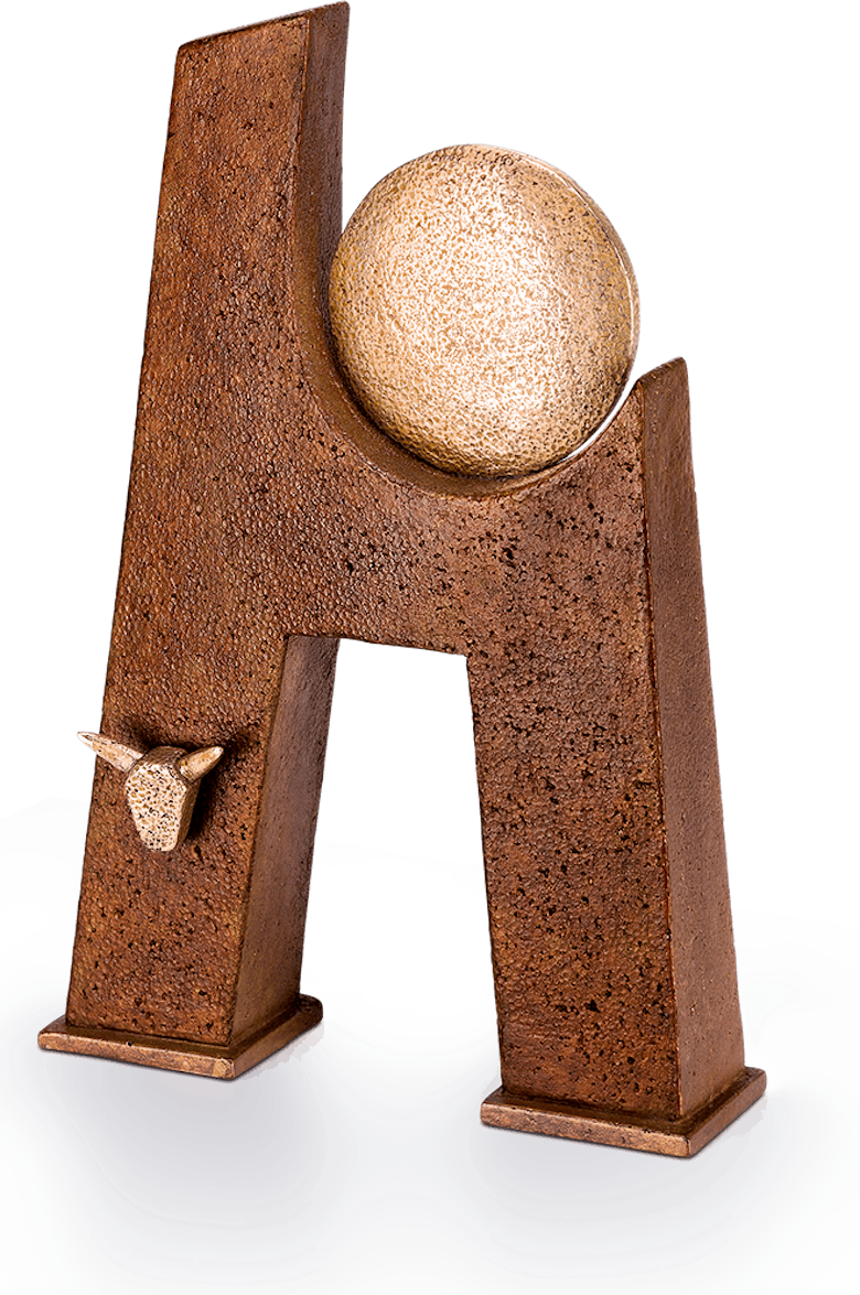 Bronzefigur Sonnentor von Heinz Rupp