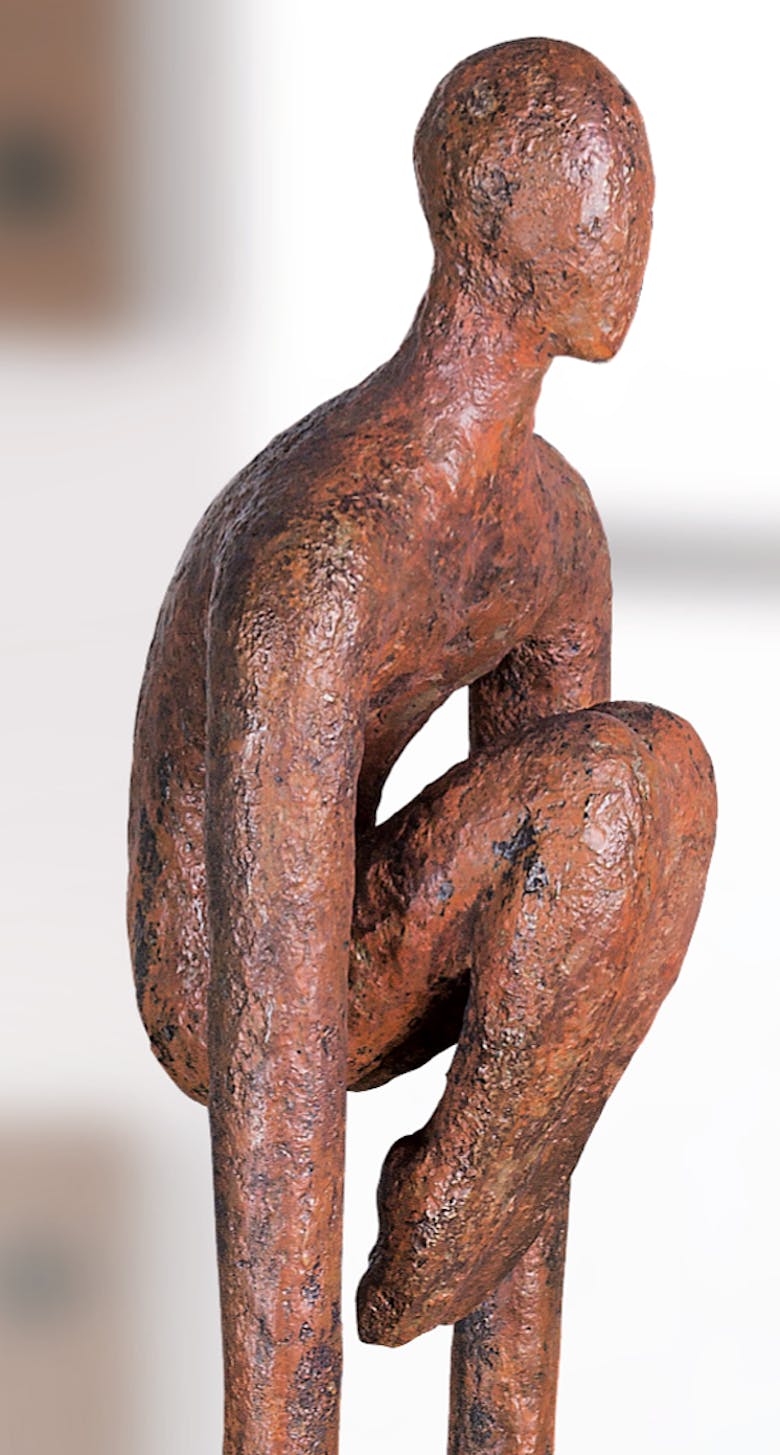 Bronzefigur Unbewegter Sprung von Andrea Kraft