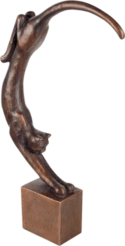 Bronzefigur Katzensprung von Ursula Maurer