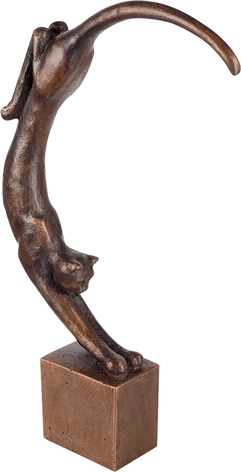Bronzefigur Katzensprung von Ursula Maurer