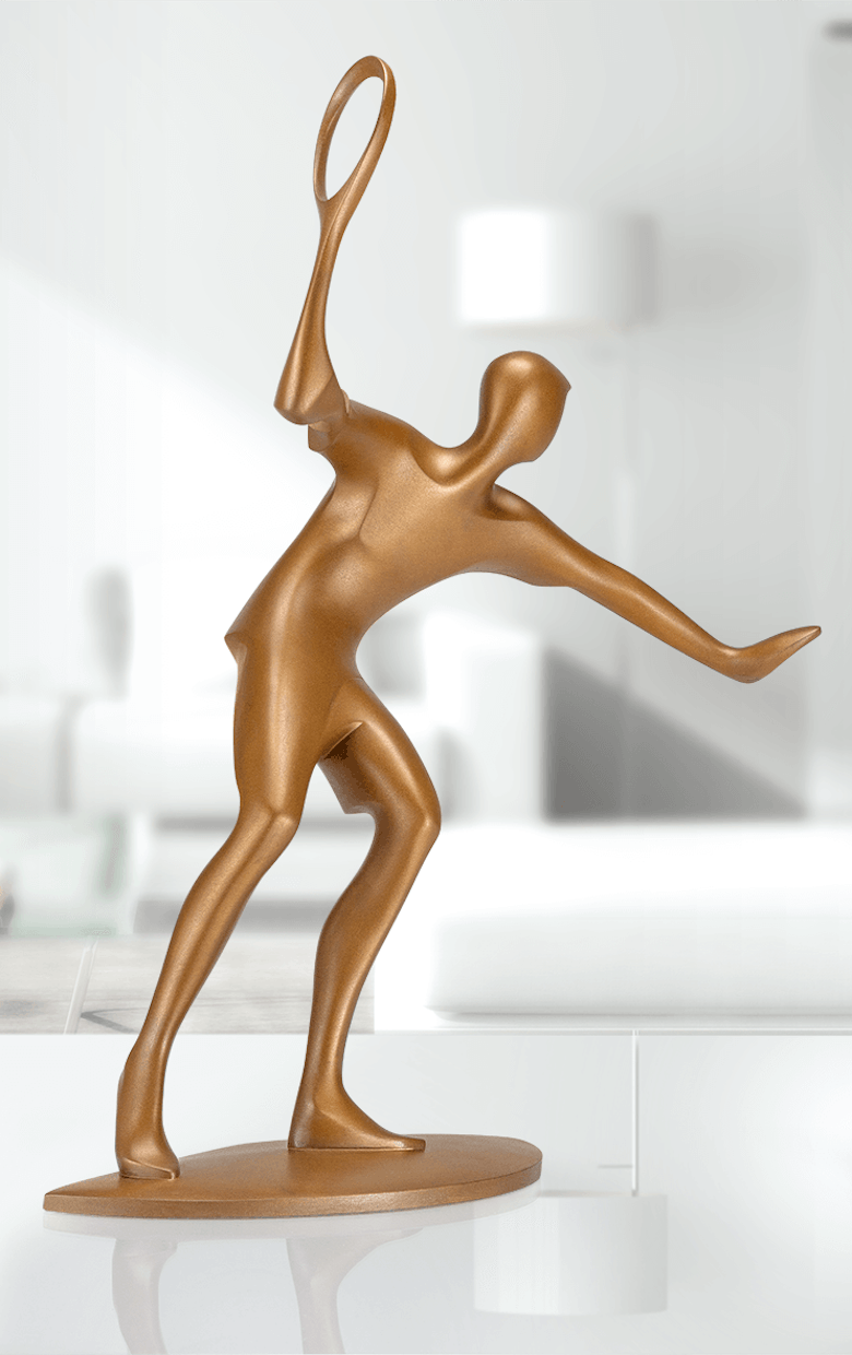 Bronzefigur »Tennisspieler« von Torsten Mücke