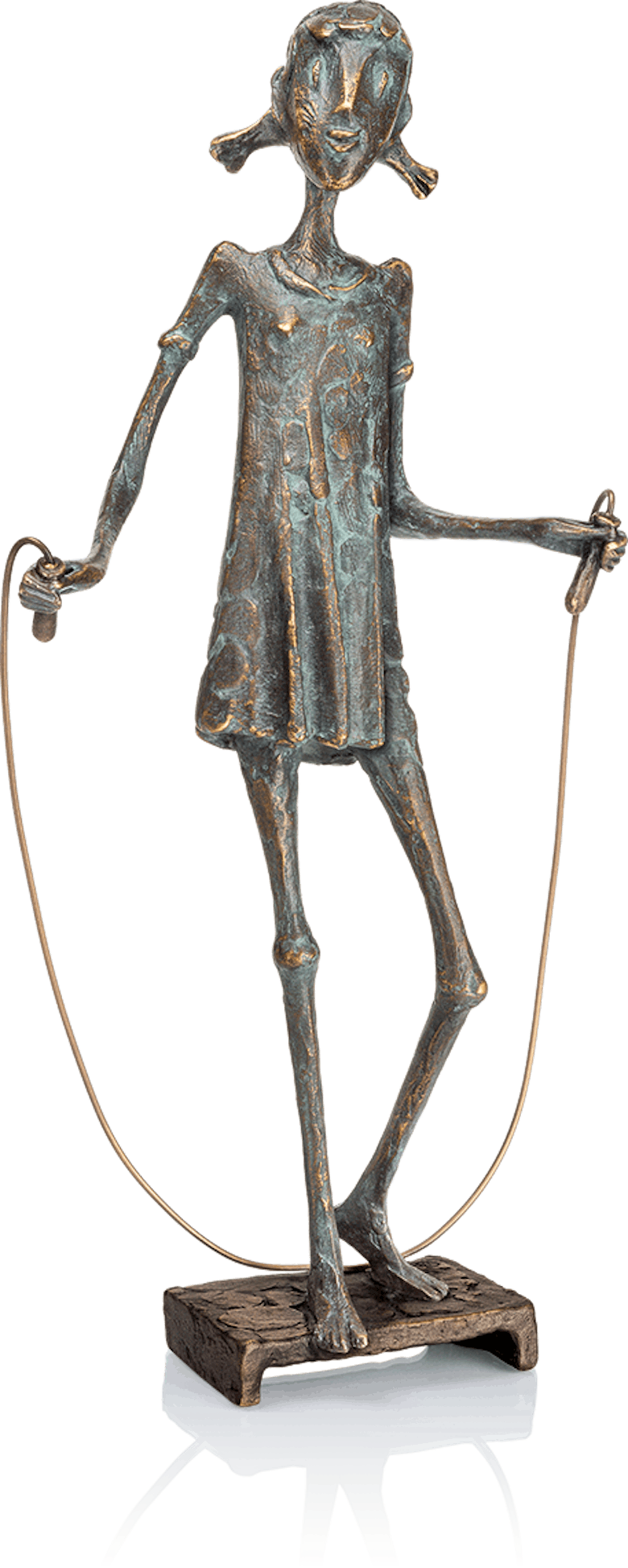 Bronzefigur »Mädchen mit Springseil« von Kurtfritz Handel