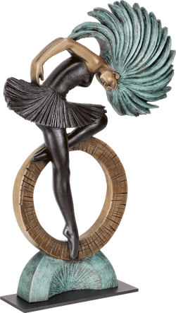 Bronzefigur Tanzendes Mädchen von Ernest Demez