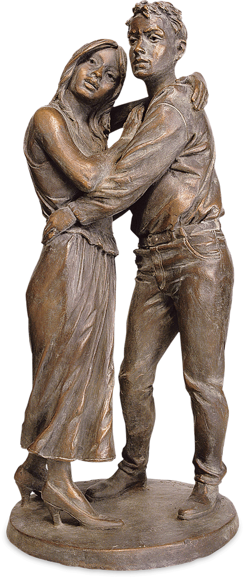 Bronzefigur Liebespaar von Leo Wirth