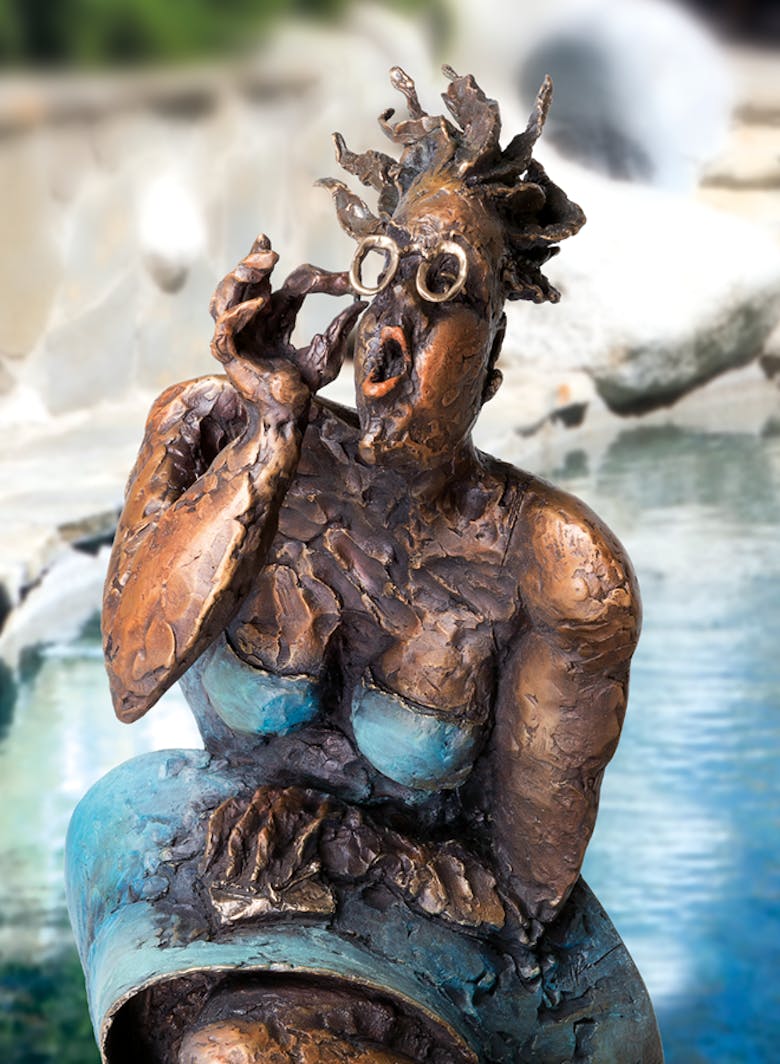 Bronzefigur Unglaublich von Eva Roucka